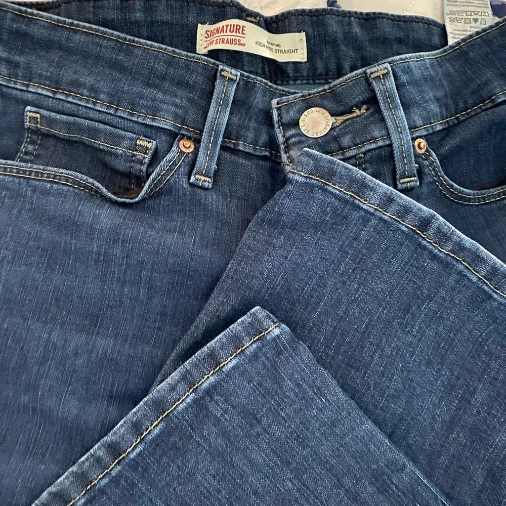 Levi's Blue Straight Jeans Classic Indigo - Picture 9 of 11